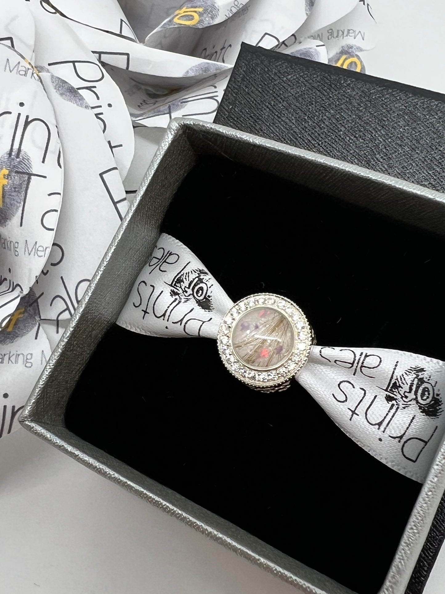 Round Cubic Zirconia Charm