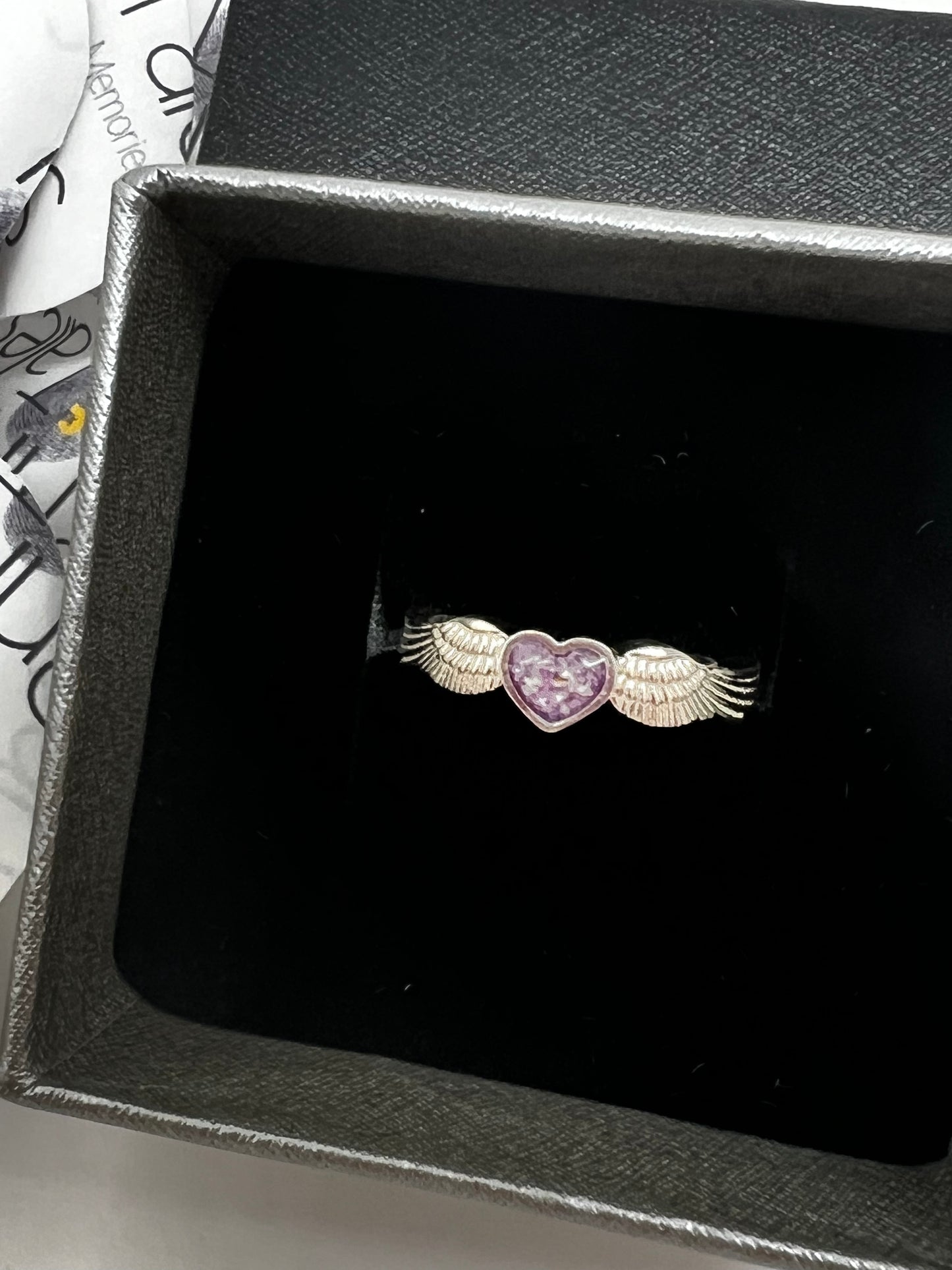 Angel Wing Heart Ring