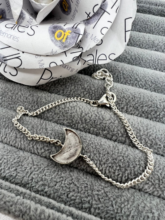 Moon Bracelet Sterling Silver Adjustable