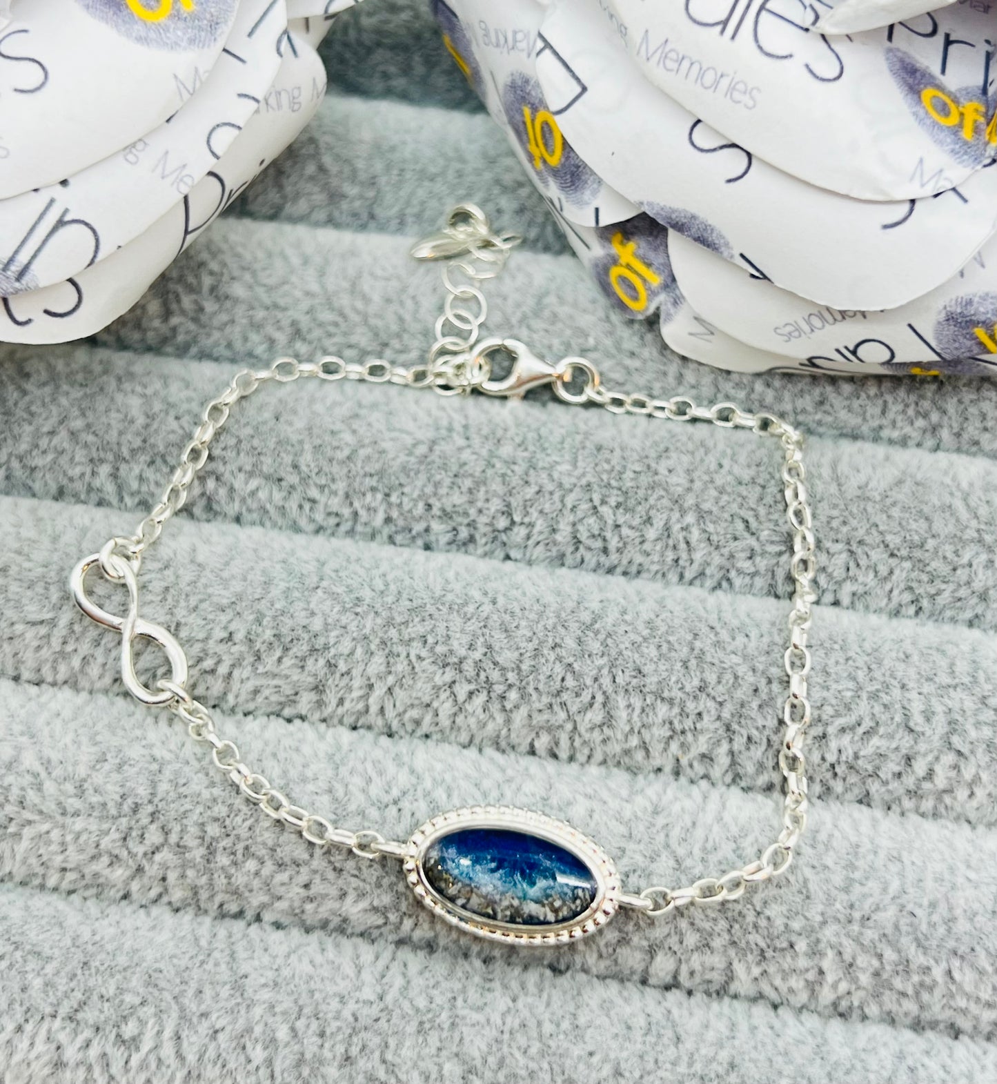 Oval Edged Infinity Bracelet