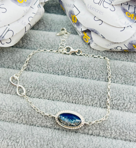 Oval Edged Infinity Bracelet