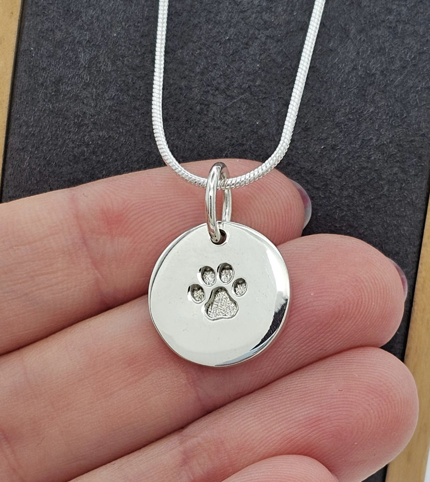 Round Paw Print Pendant