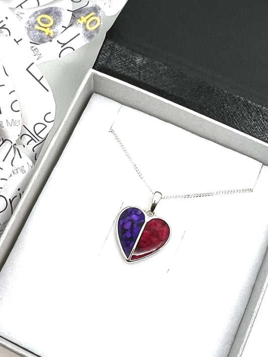 Split Heart Pendant 9ct