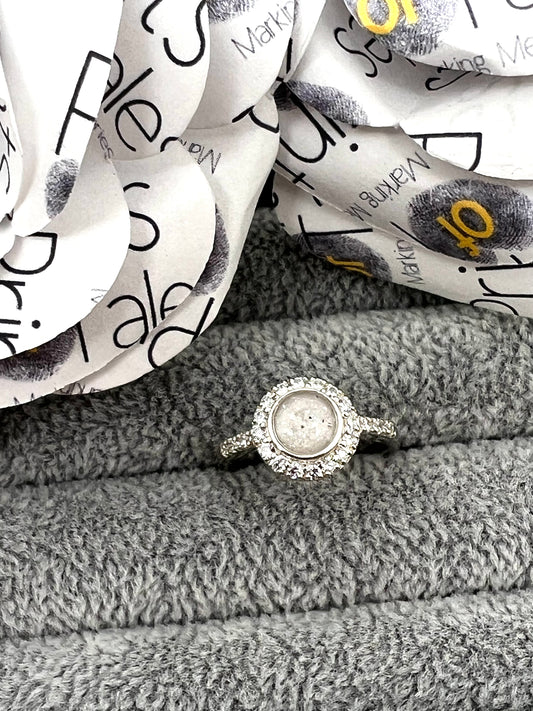 Halo Cubic Zirconia Ring