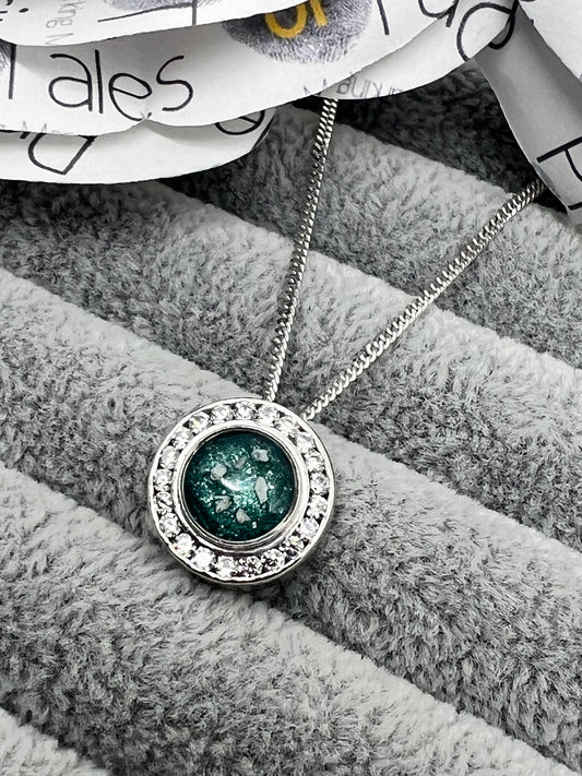 Halo Cubic Zirconia Pendant