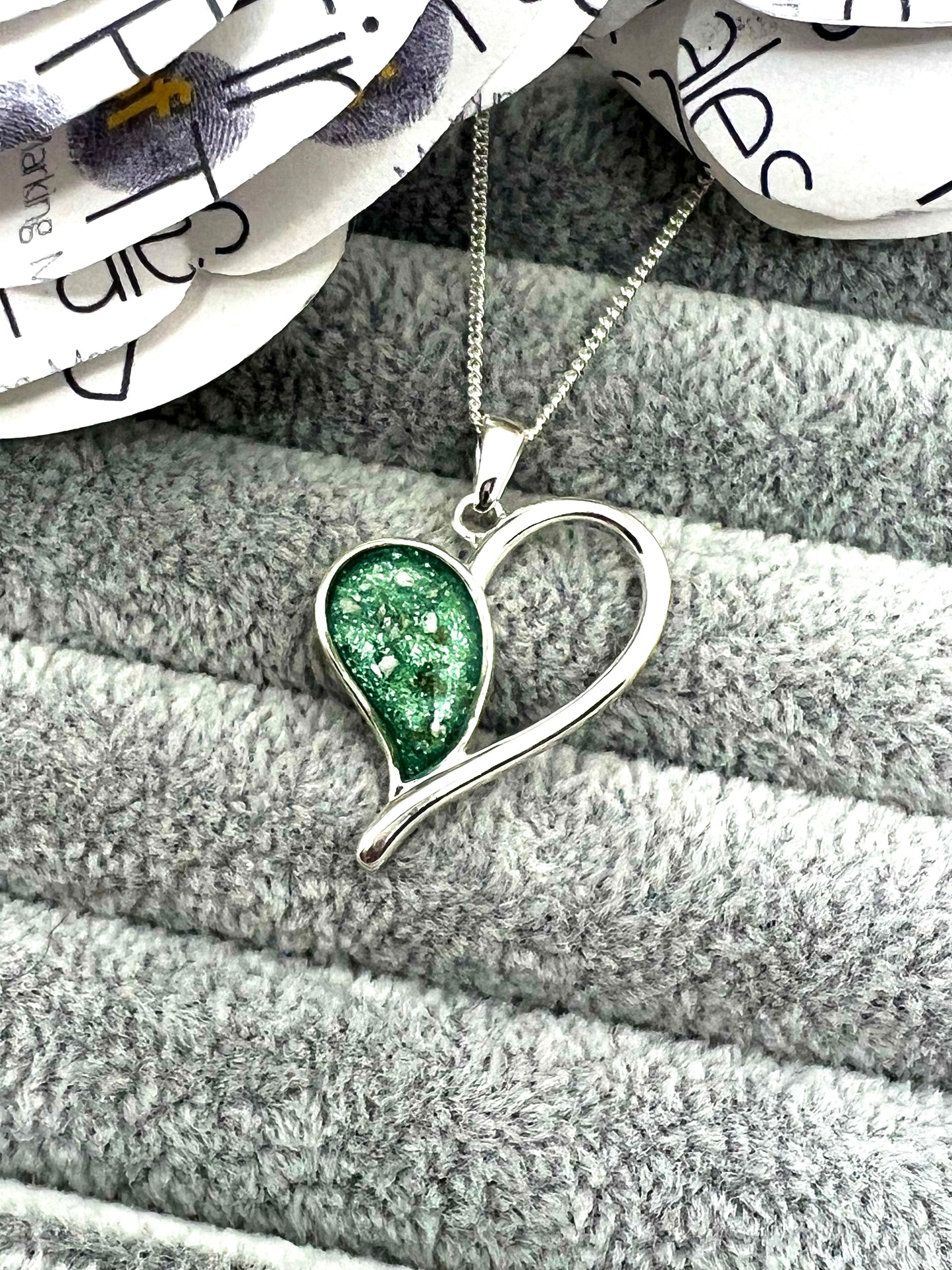 Semi Filled Heart Pendant