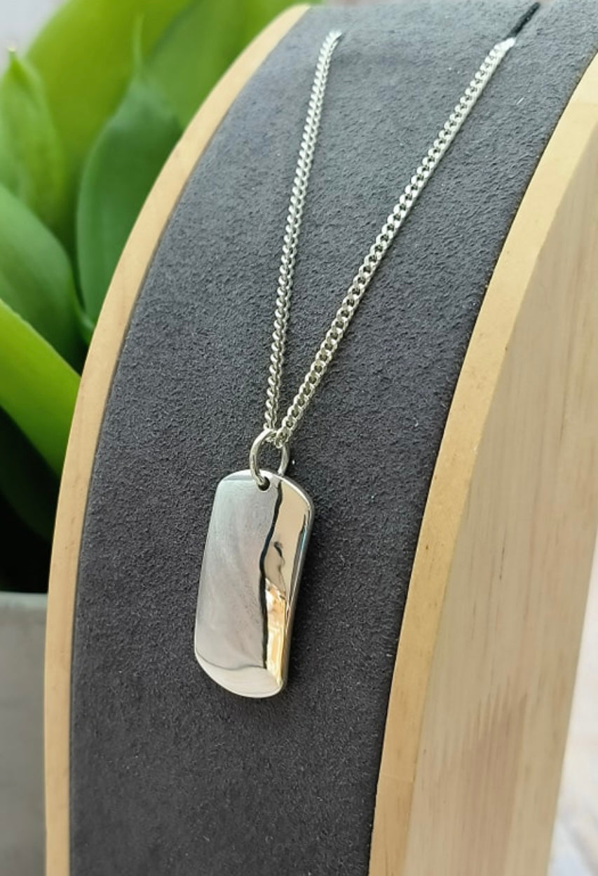 Engraved Dog Tag Pendant