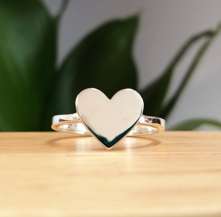 Engraved Heart Ring