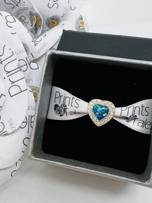 Cubic Zirconia Heart Charm