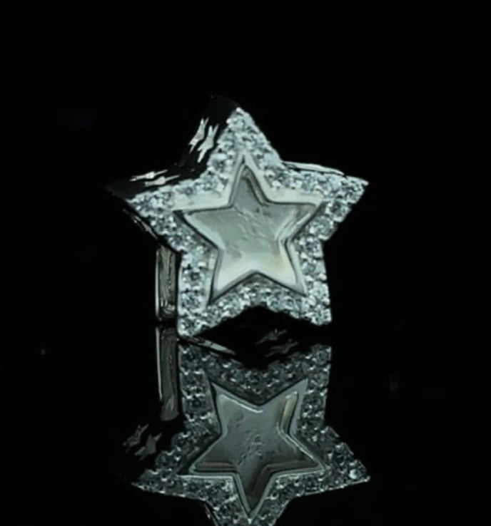 Cubic Zirconia Star Charm