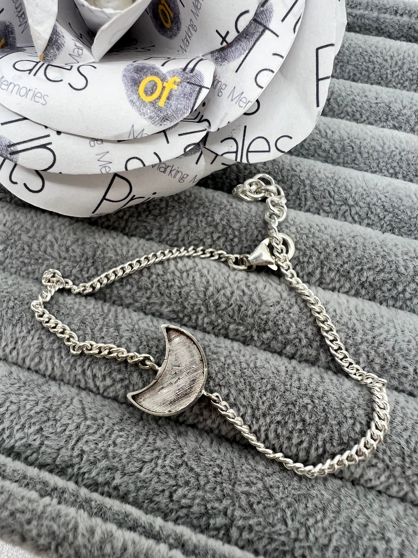 Moon Bracelet Sterling Silver Adjustable