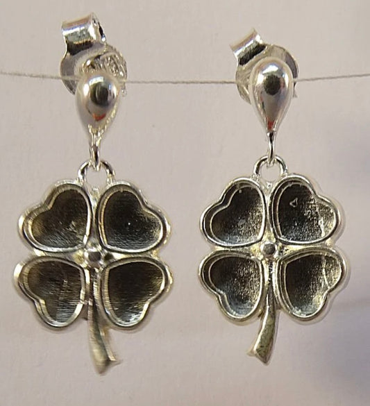 Four Leaf Clover Drop Earrings