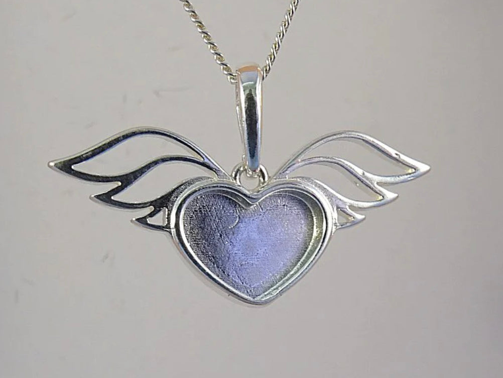 Angel Winged Heart Pendant