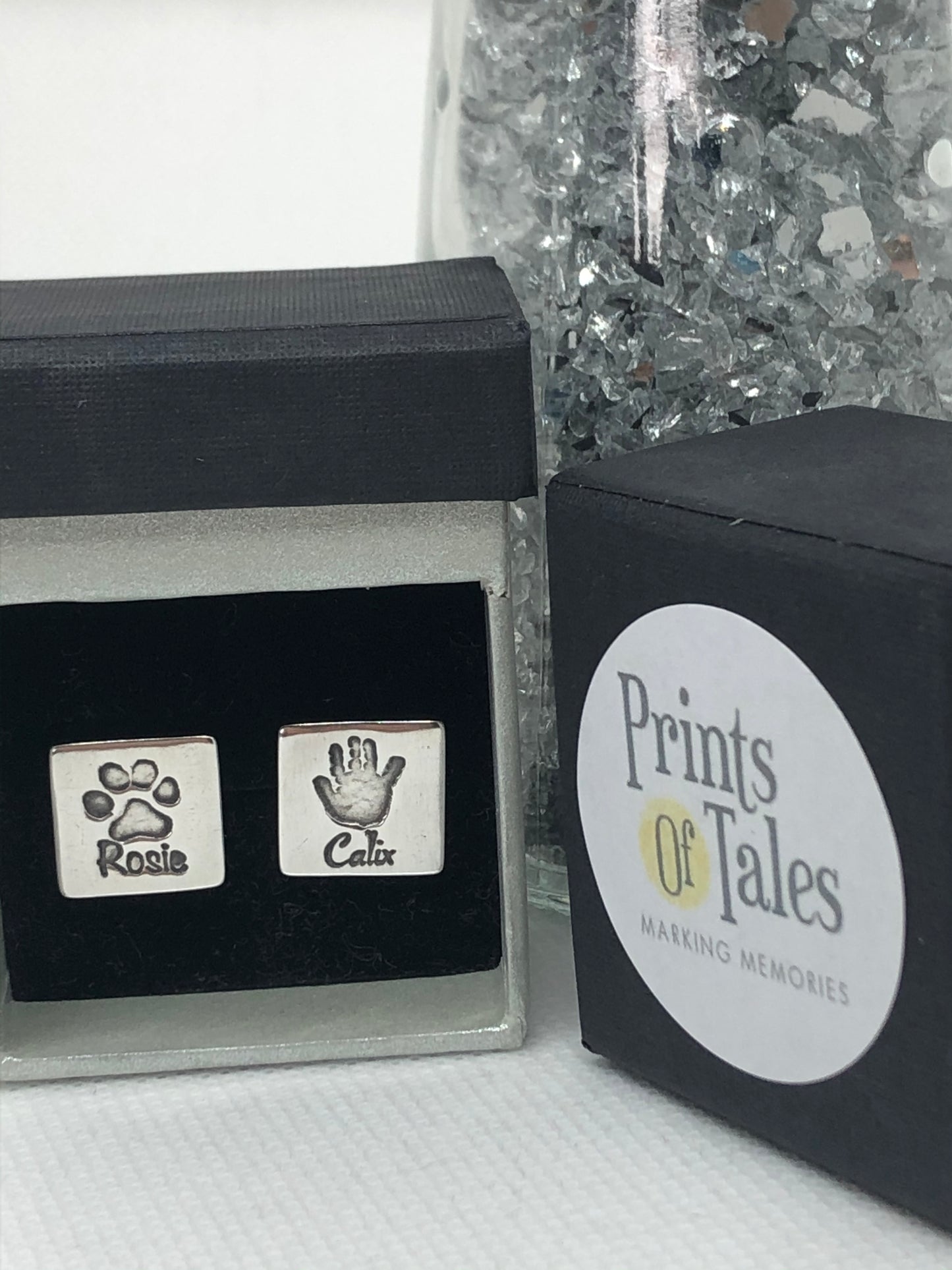 Fine Silver Print Cufflinks