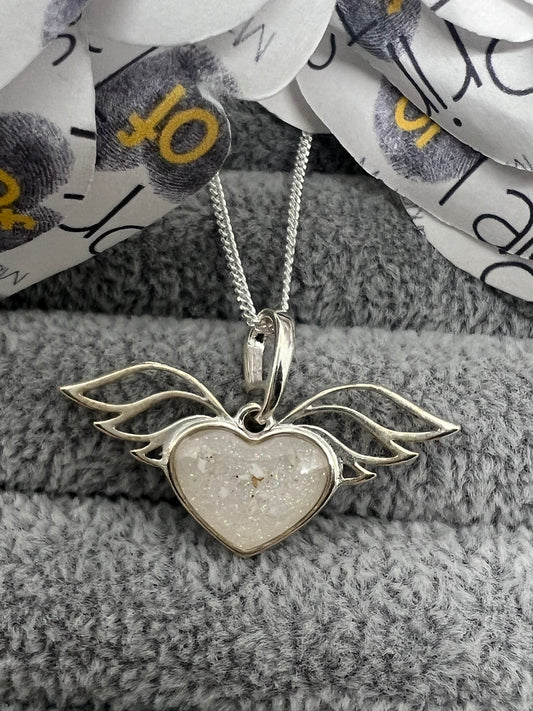 Angel Winged Heart Pendant