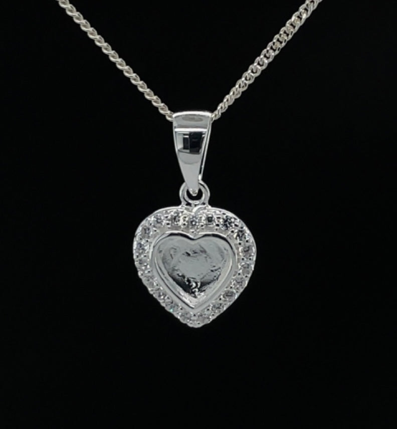 Heart Pendant with Cubic Zirconia