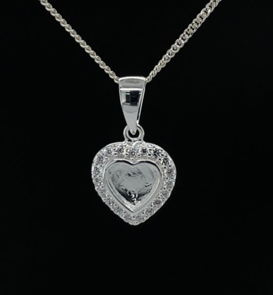 Heart Pendant with Cubic Zirconia