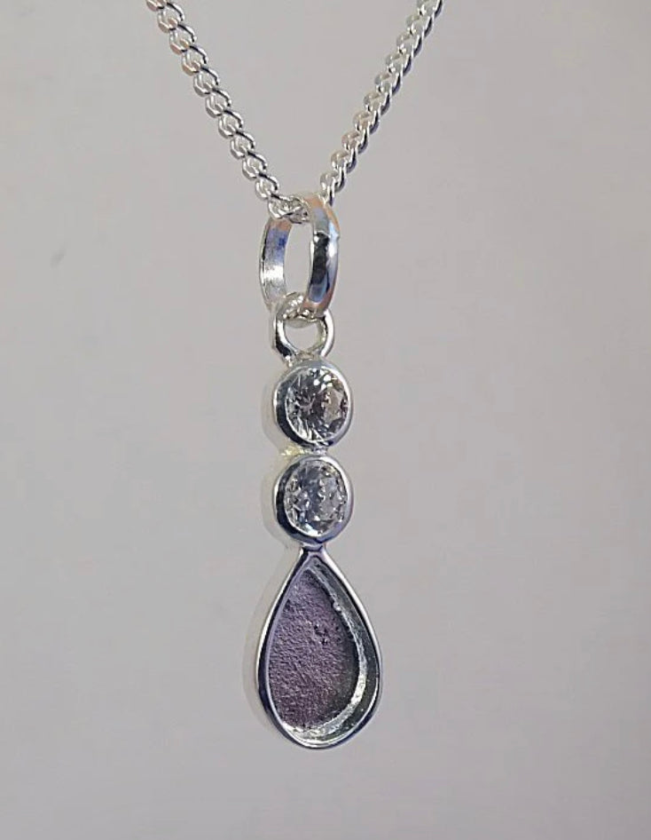 Tear Drop Pendant with Cubic Zirconia