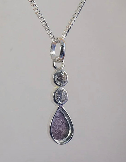 Tear Drop Pendant with Cubic Zirconia