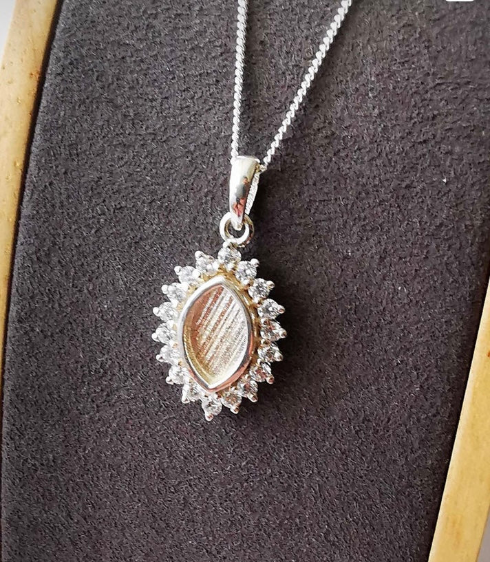 Marquise Pendant with Cubic Zirconia