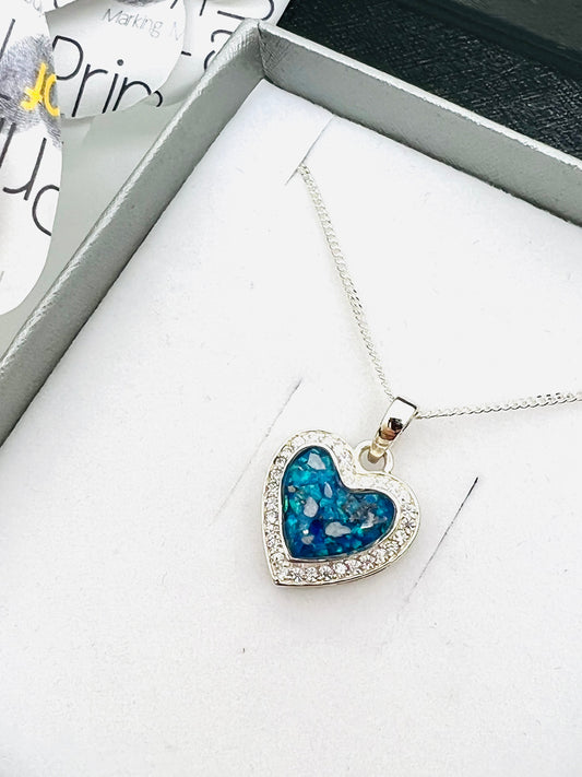 Cubic Zirconia Heart Pendant